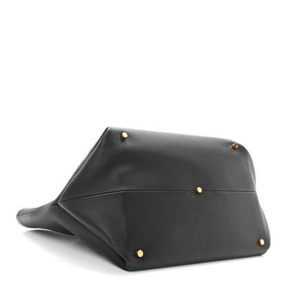 Khaite Pebbled Calfskin Medium Amelia East West Tote Black 4 of 10