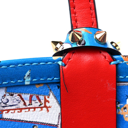 Christian Louboutin Patent Calfskin Small Greekaba Cabata Tote Blue 11 of 12