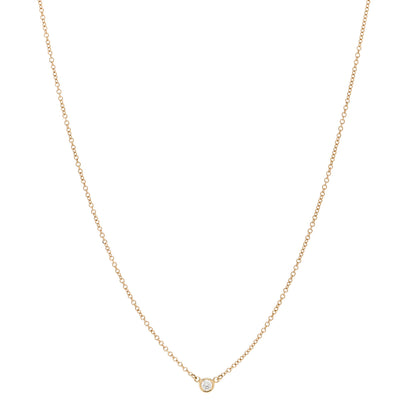Tiffany 18K Yellow Gold Diamond .05ct Elsa Peretti Diamonds by the Yard Pendant Necklace 1 of 5