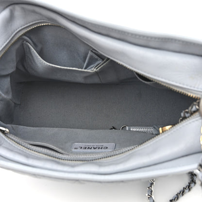Chanel Aged Calfskin Quilted Medium Gabrielle Hobo Light Blue 5 of 10