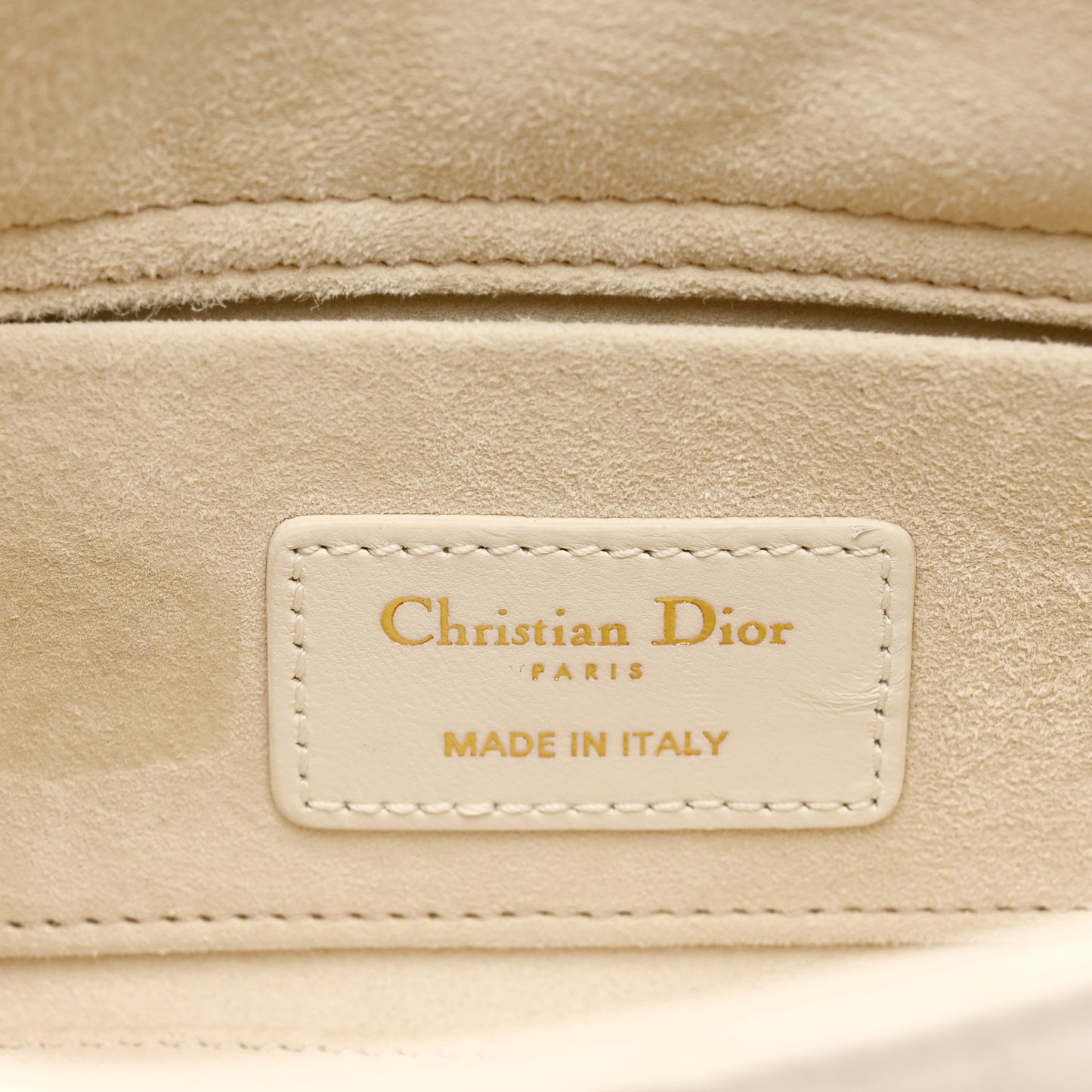 Lambskin Cannage Small Lady D-Joy Latte