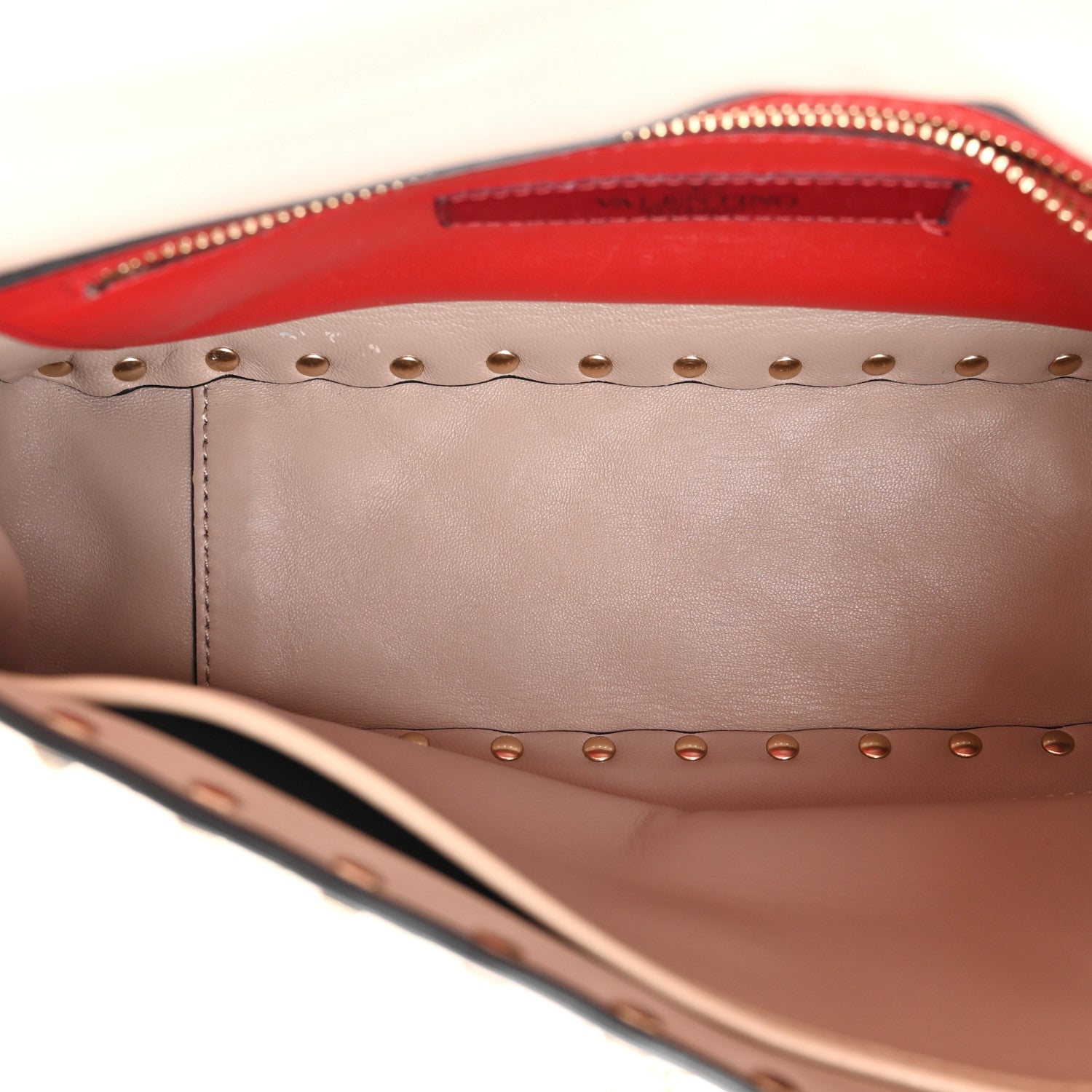 Valentino Garavani Lambskin Medium Rockstud Spike Shoulder Bag Poudre 5 of 10