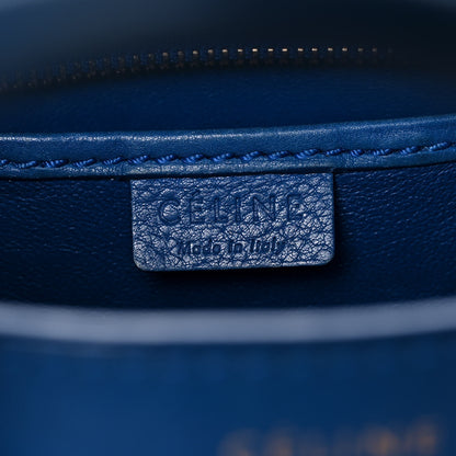 Celine Drummed Calfskin Nano Luggage Indigo 6 of 20