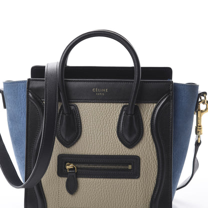 Celine Bullhide Calfskin Nubuck Nano Tri-Color Luggage Light Taupe 8 of 8