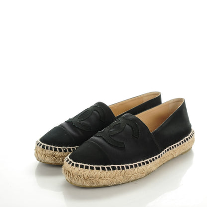 Chanel Canvas CC Espadrilles 38 Black 3 of 10