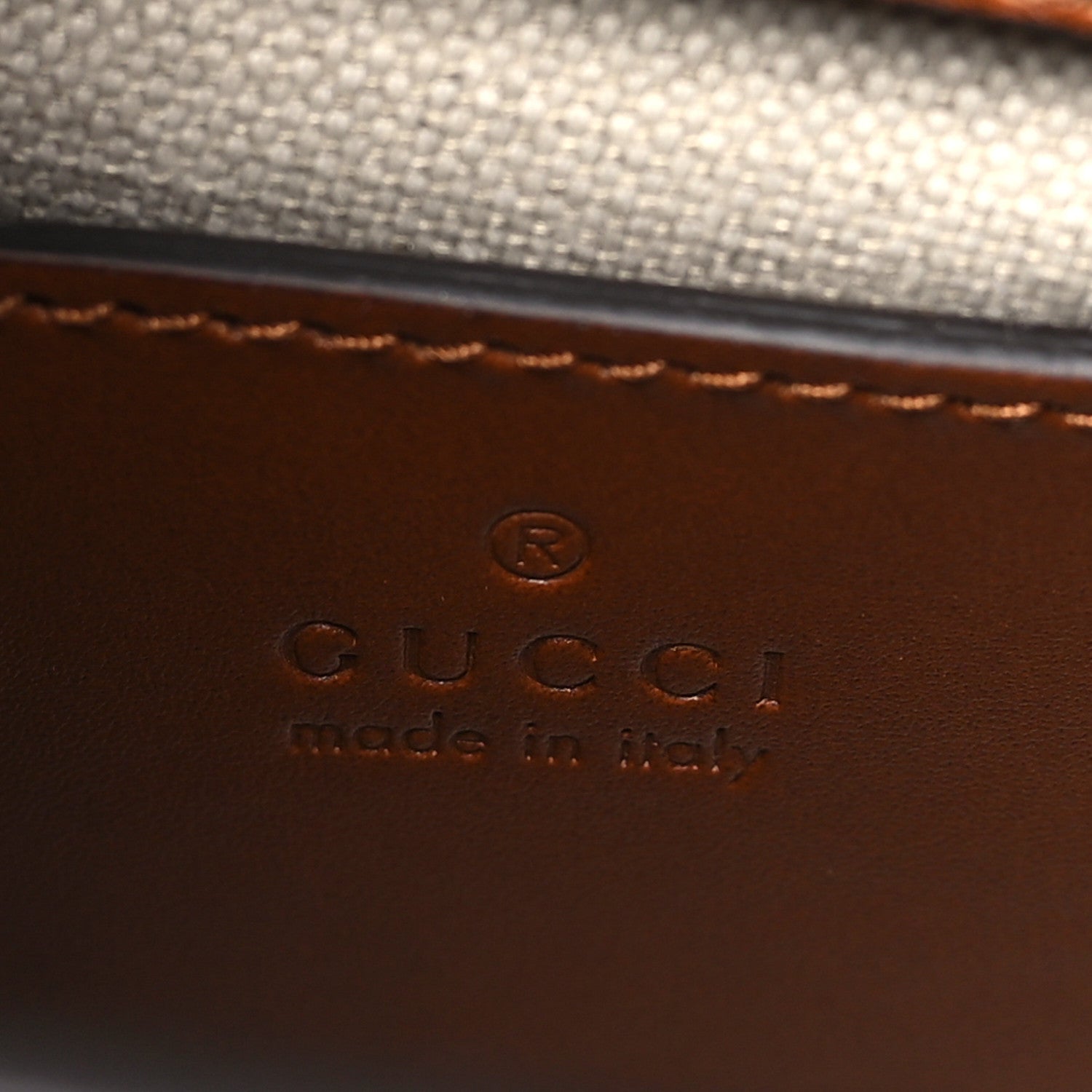 Gucci New Canvas Charisma Calfskin Crystal GG Monogram Mini Diana Tote Bag Camel Ebony 6 of 10