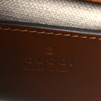 Gucci New Canvas Charisma Calfskin Crystal GG Monogram Mini Diana Tote Bag Camel Ebony 6 of 10