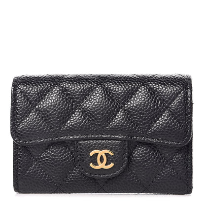 Chanel Caviar Quilted Flap Card Holder Black 1 of 8