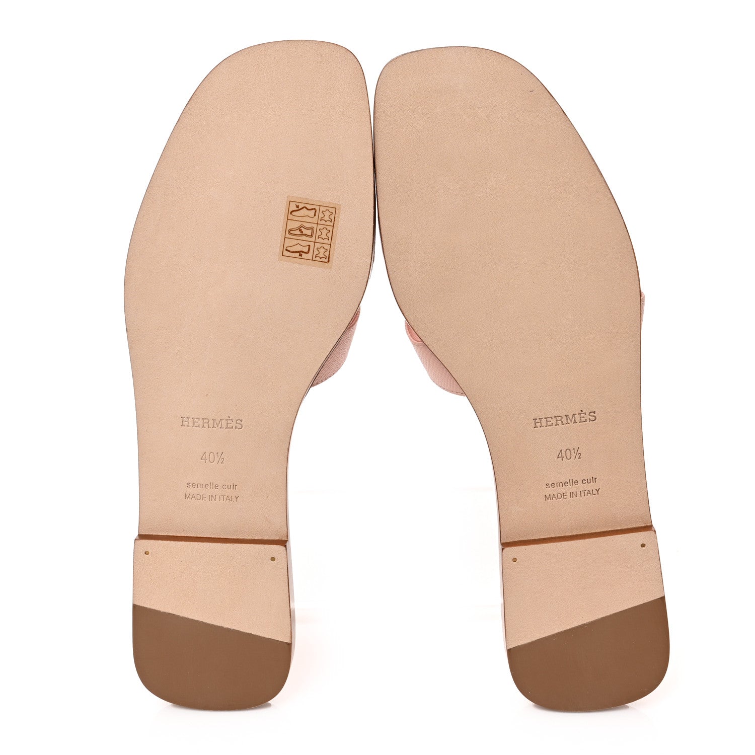Hermes Epsom Oran Sandals 40.5 Rose Pale 5 of 9