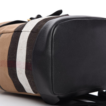 Burberry Canvas Mega Check Drifton Backpack Black 6 of 9
