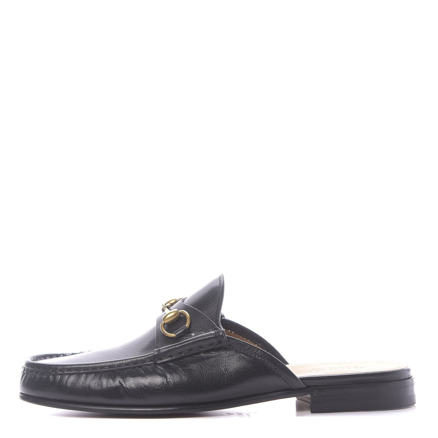 Goatskin Mens Horsebit Slippers 10 Black