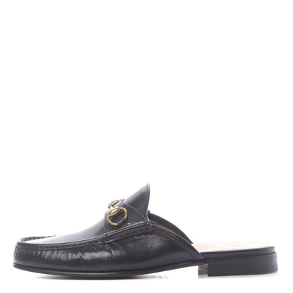 Gucci Goatskin Mens Horsebit Slippers 10 Black 1 of 11