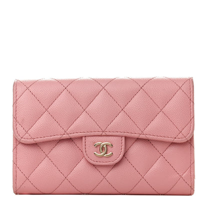 Chanel Caviar Quilted Medium Flap Wallet Pink 1 of 23
