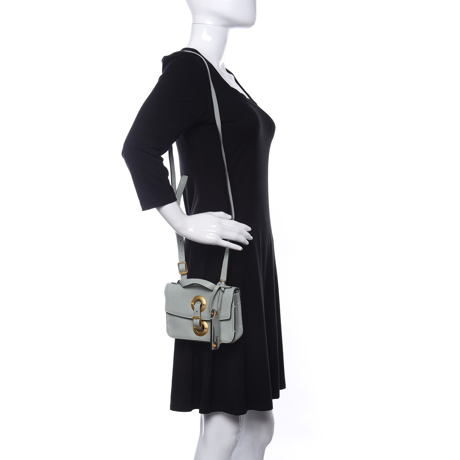 Valentino Garavani Pebbled Calfskin Shoulder Bag Water Green 2 of 10