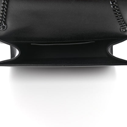 Saint Laurent Grain De Poudre Medium Classic Monogram Kate Satchel Black 4 of 4