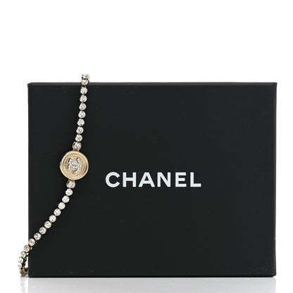 Chanel Crystal CC Chain Short Necklace Gold 6 of 6