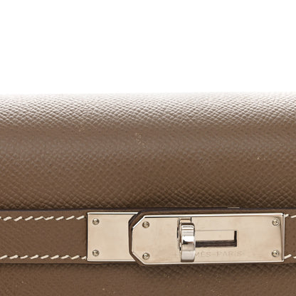 Hermes Epsom Horseshoe Kelly Sellier 28 Etoupe Bleu Electrique 11 of 13