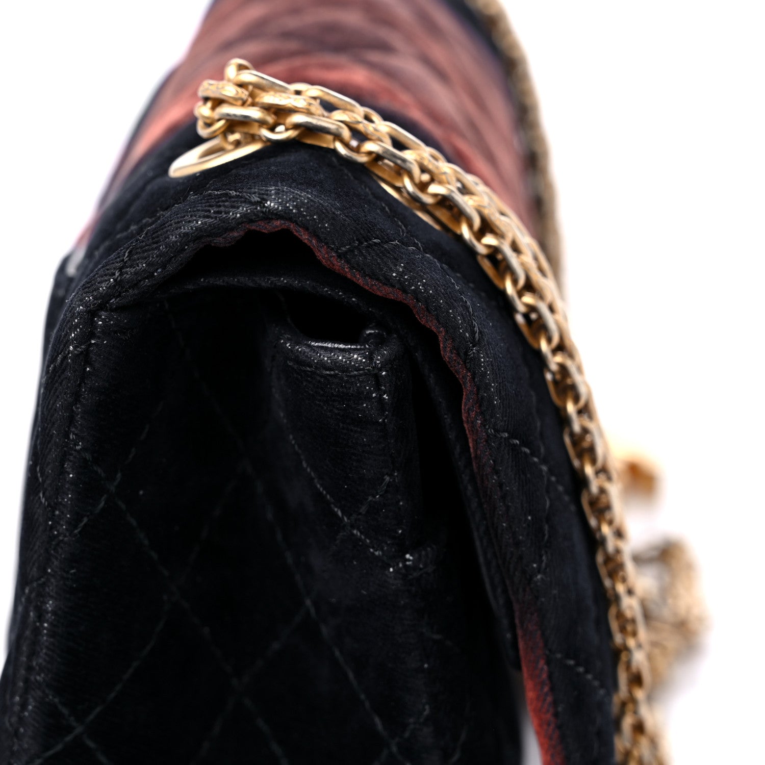 Chanel Ombre Velvet Quilted 2.55 Reissue 225 Flap Navy 14 of 16