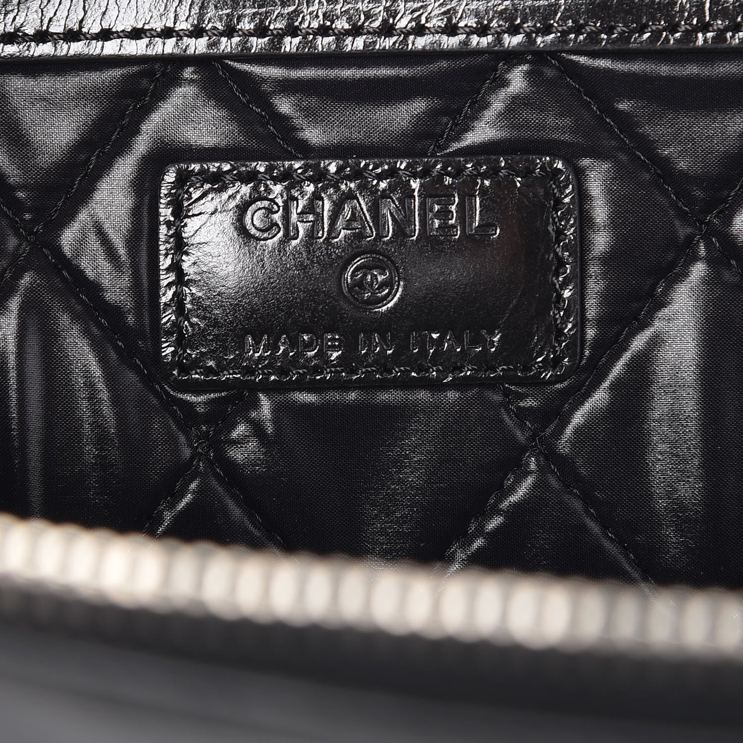 Chanel Calfskin Medium Je Ne Suis Pas En Solde Pouch Clutch Black 6 of 7