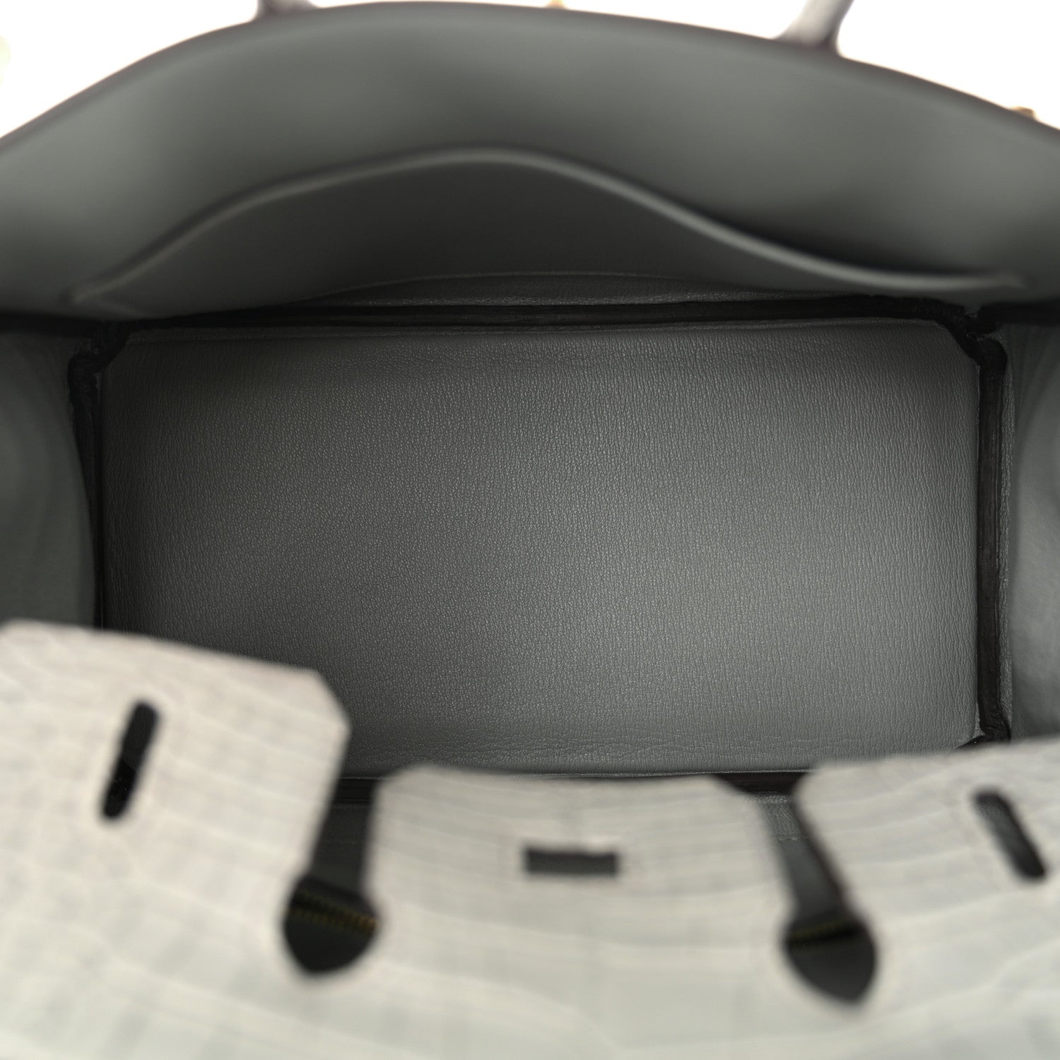 Hermes Matte Alligator Birkin 25 Gris Ciment 5 of 11