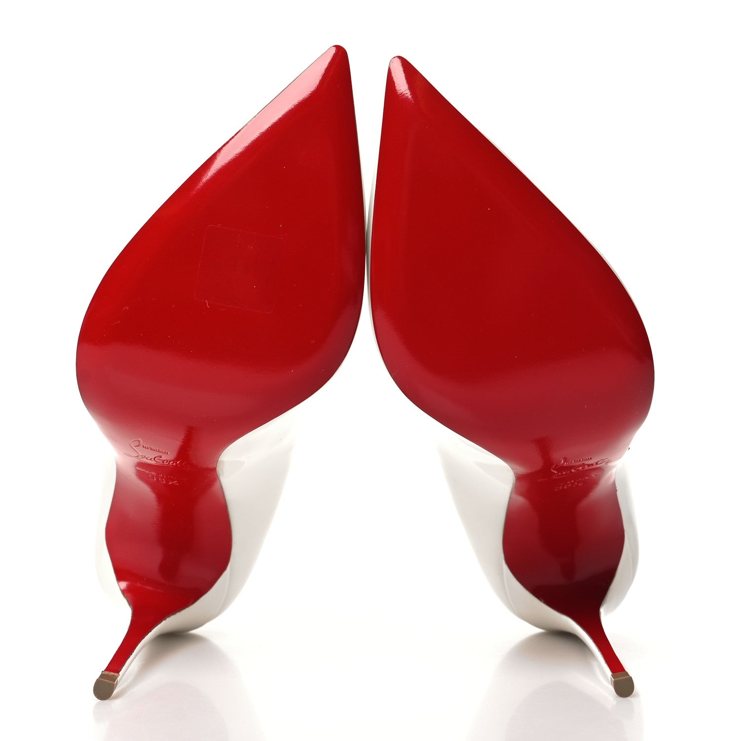 Christian Louboutin Patent Hot Chick 100 Pumps 38.5 White 5 of 8