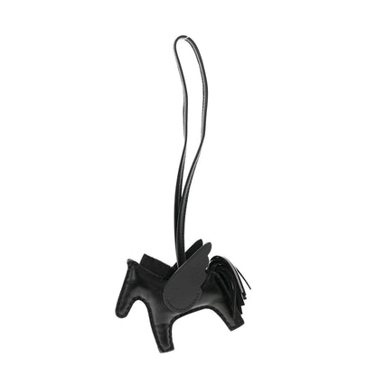 Hermes Milo Lambskin Grigri Rodeo Pegase Horse Bag Charm PM So Black 1 of 6