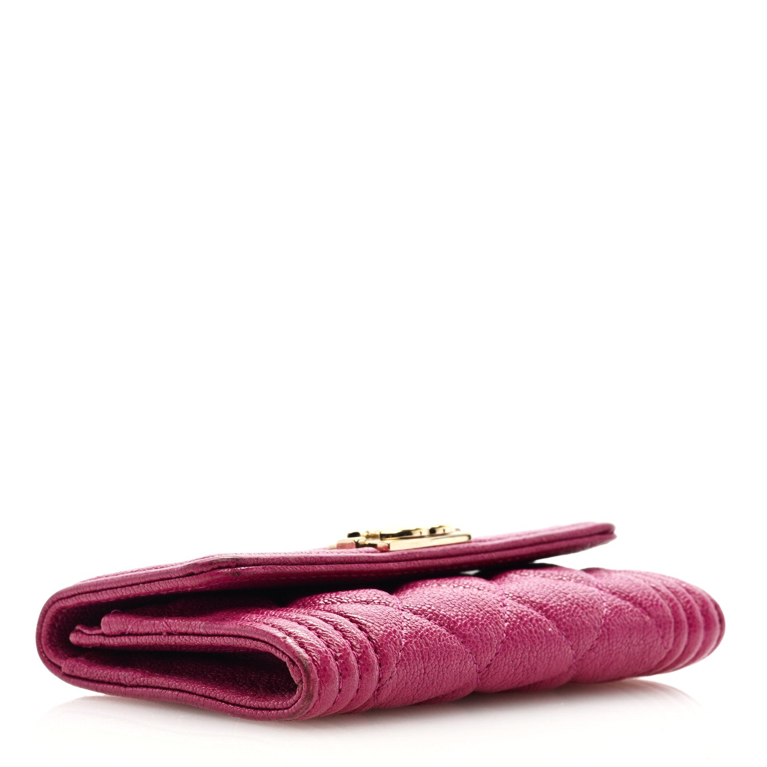 Chanel Caviar Quilted Boy Card Holder Wallet Fuchsia 4 of 7
