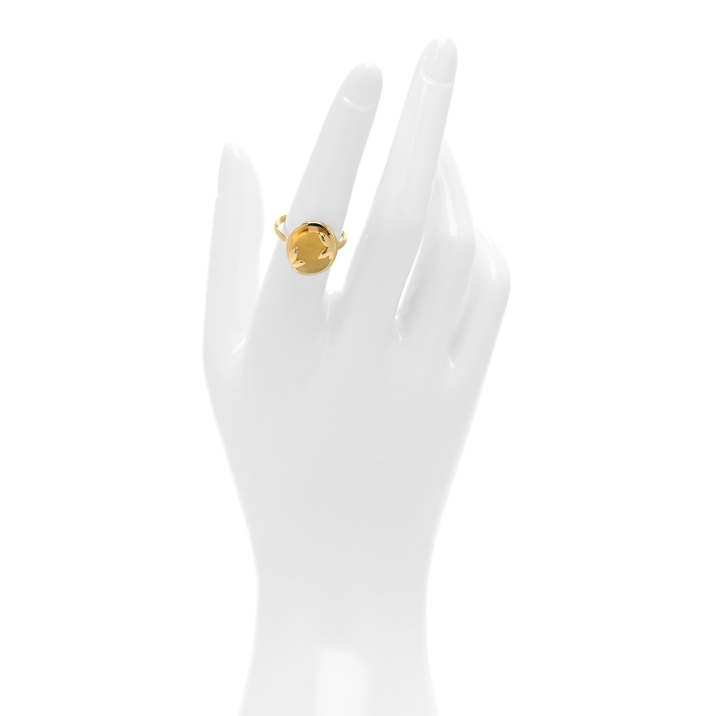 18K Yellow Gold Citrine Paloma Picasso Olive Leaf Ring 54 6.75