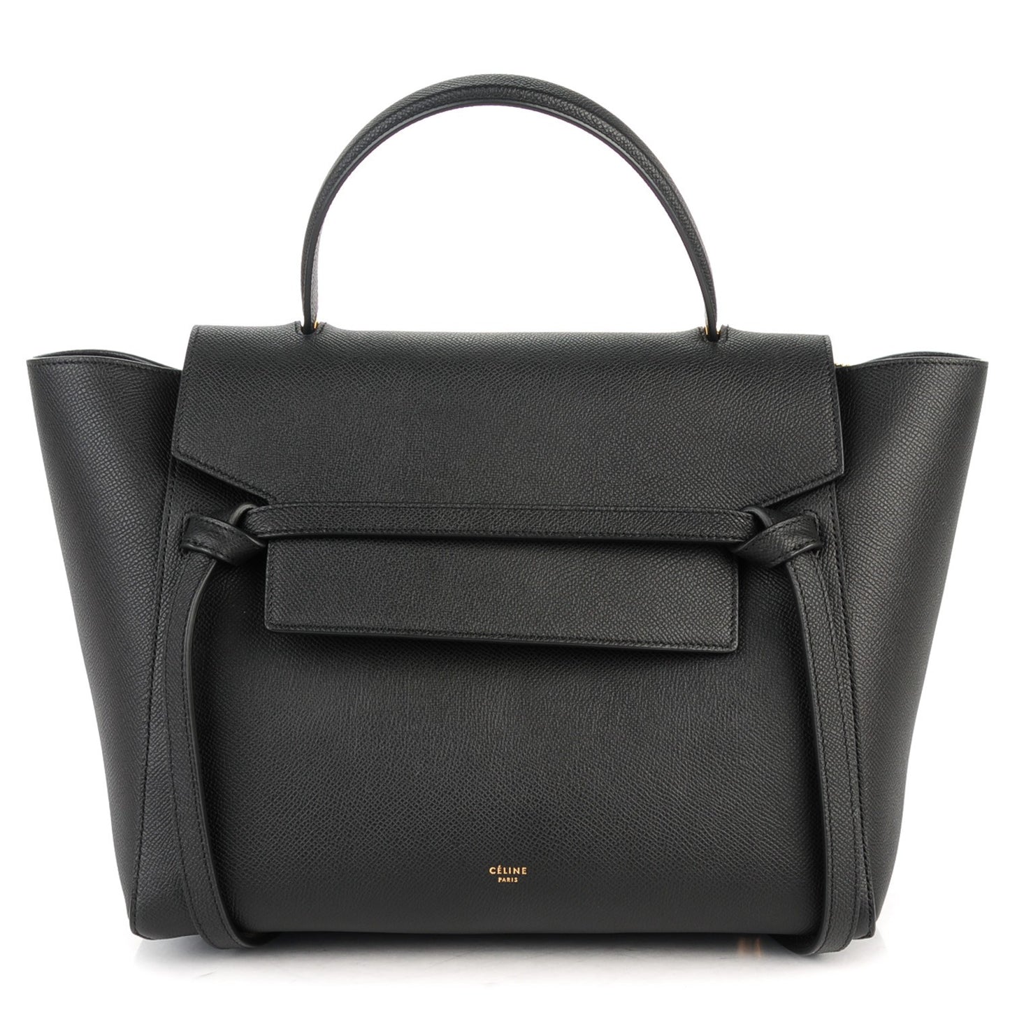 Grained Calfskin Mini Belt Bag Black
