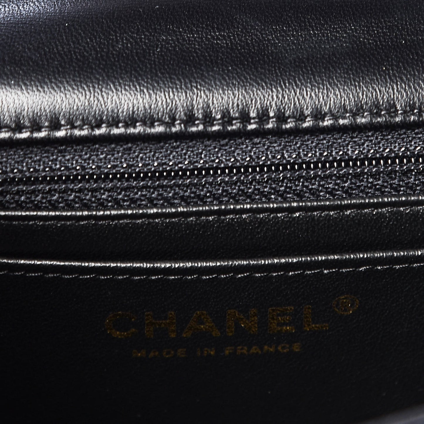 Lambskin Quilted Mini Rectangular Flap Black