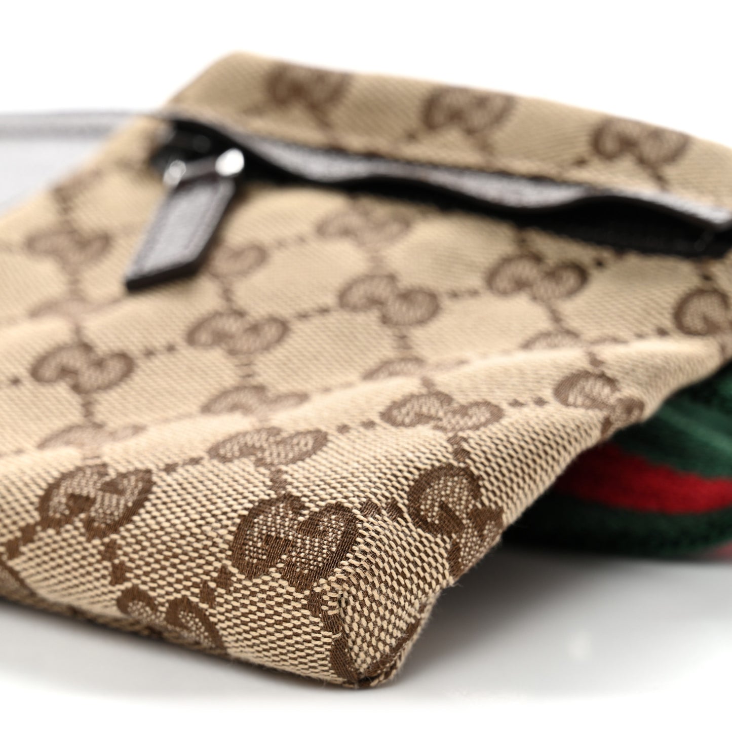 Monogram Web Belt Bag Dark Brown