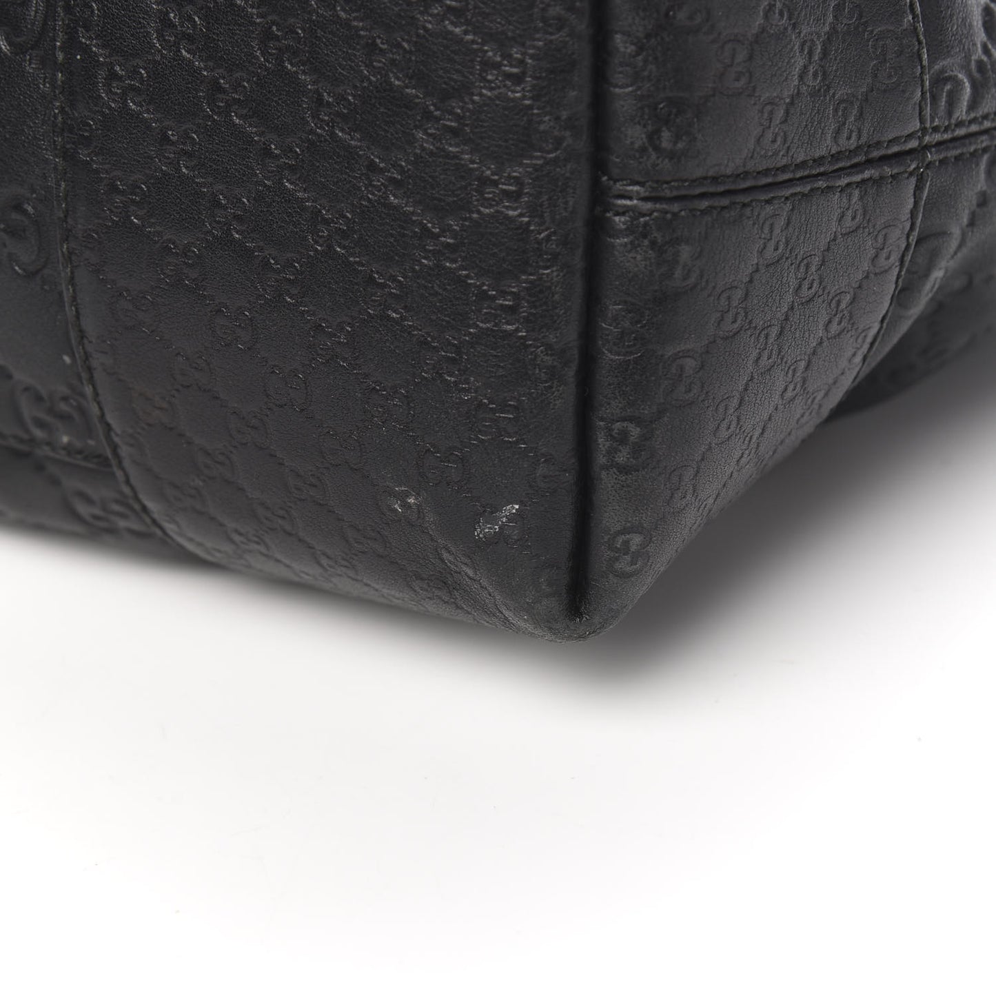 Guccissima Medium Bree Foldover Tote Black