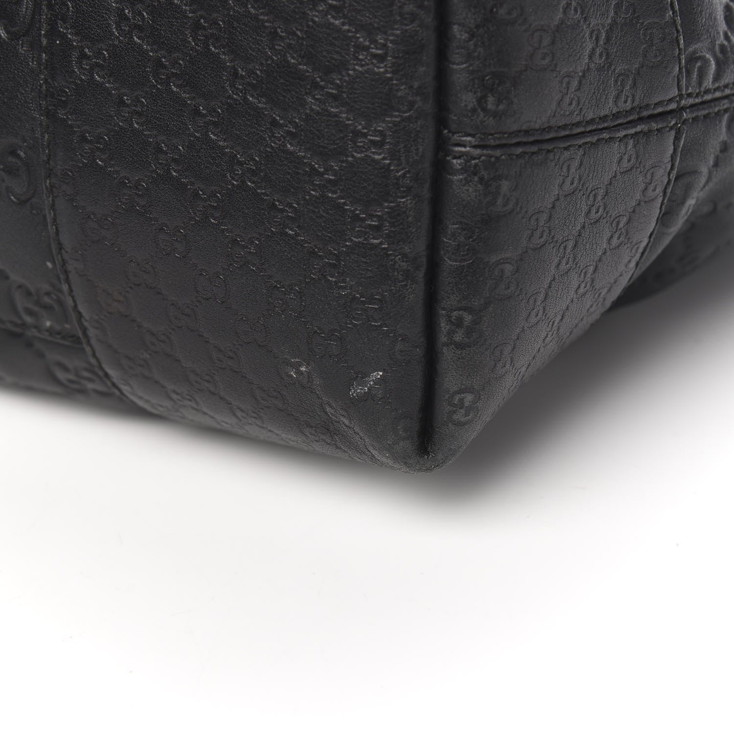 Gucci Guccissima Medium Bree Foldover Tote Black 11 of 12