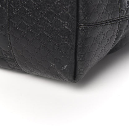Gucci Guccissima Medium Bree Foldover Tote Black 11 of 12