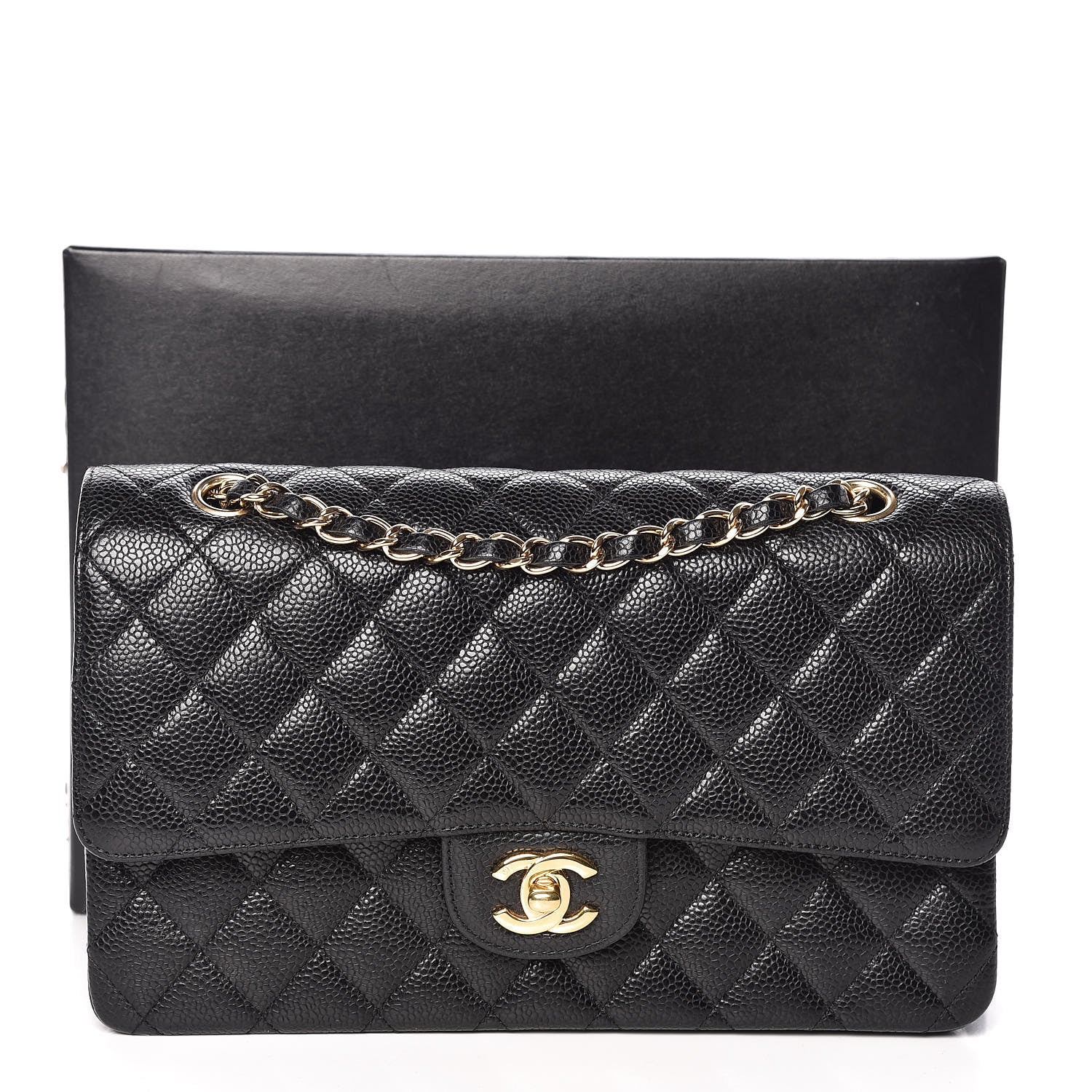Chanel Caviar Quilted Medium Double Flap Black 10 of 10