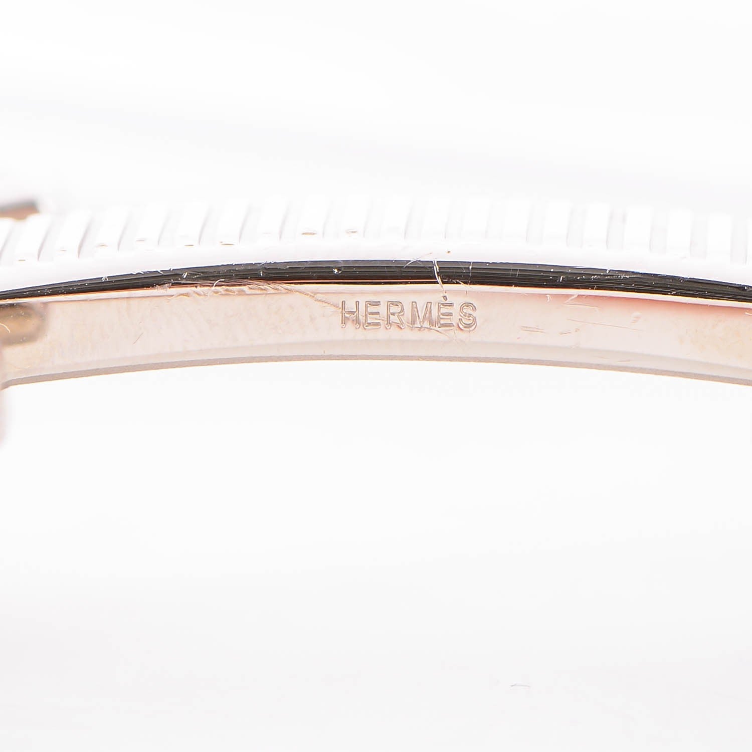 Hermes Palladium Strie 32mm H Belt Buckle 3 of 4