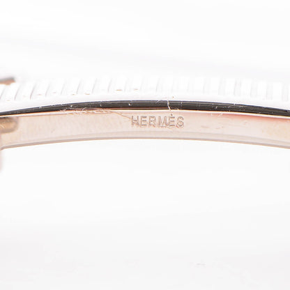 Hermes Palladium Strie 32mm H Belt Buckle 3 of 4