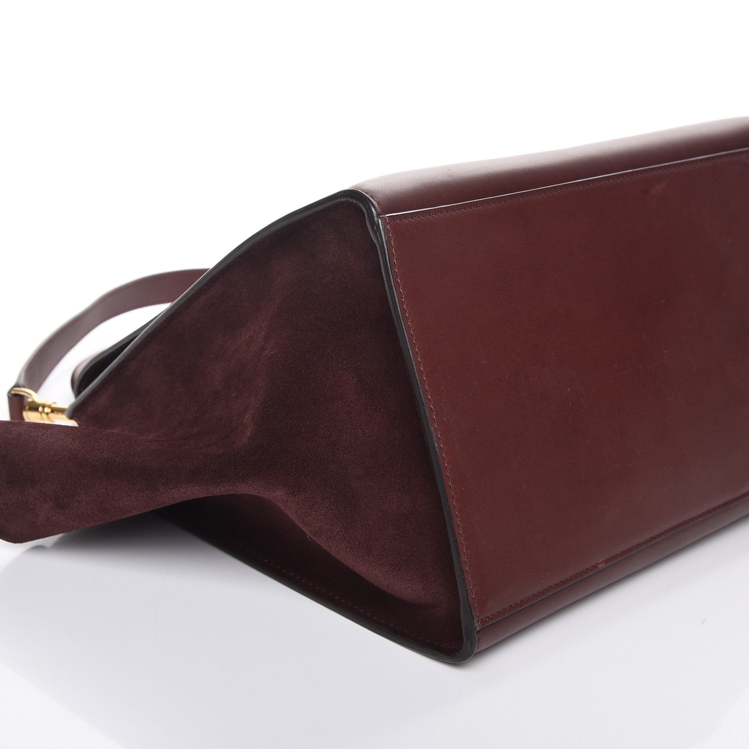 Celine Smooth Calfskin Suede Medium Trapeze Burgundy 12 of 12