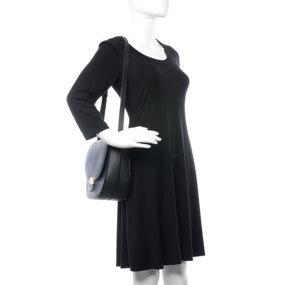 Celine Grained Calfskin Medium Trotteur Black 2 of 7