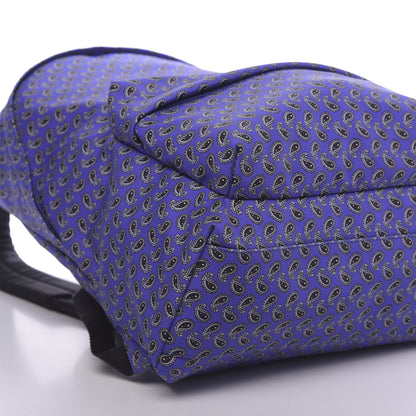 Balenciaga Sport Nylon Logo Paisley Print Wheel Backpack Navy Black 6 of 8