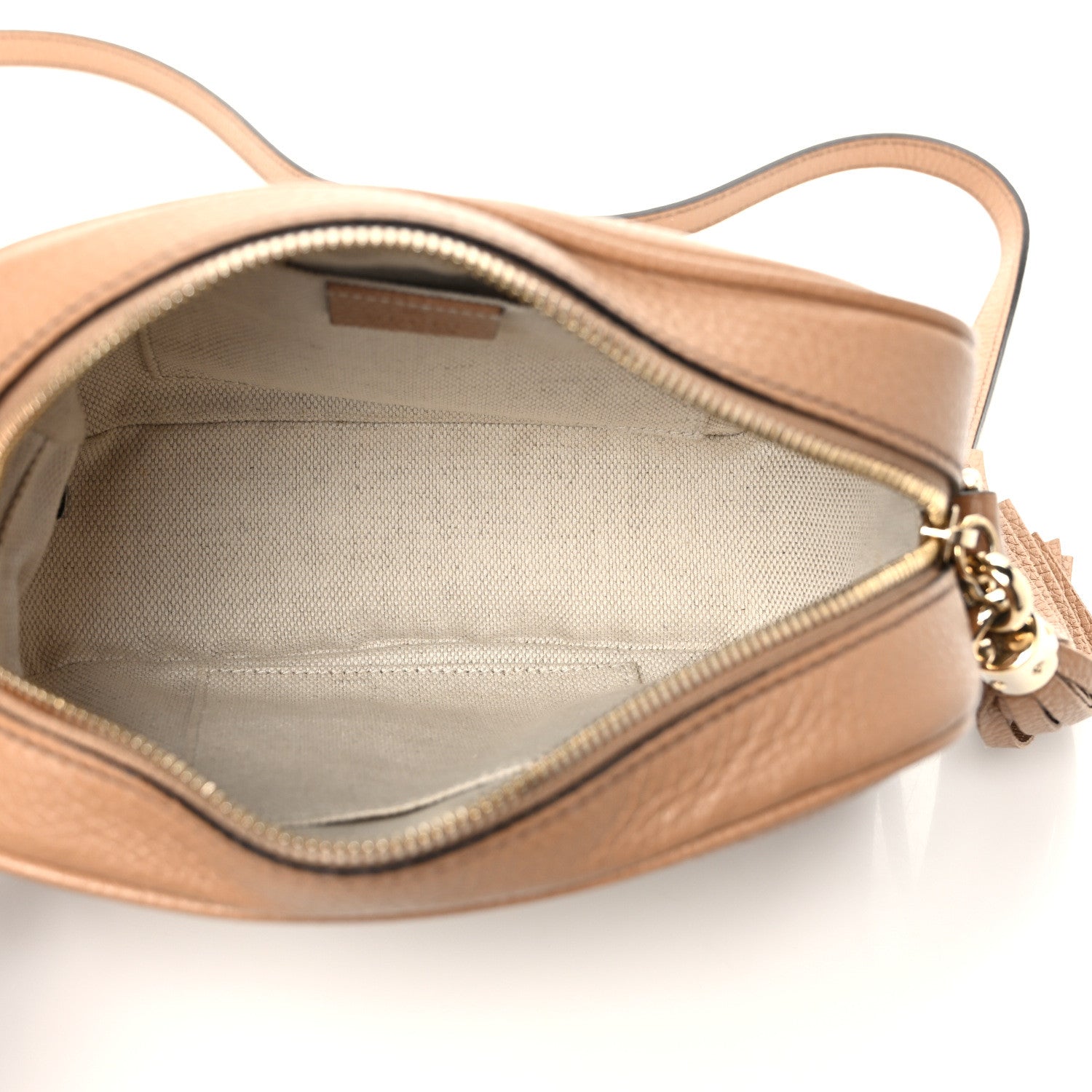 Gucci Pebbled Calfskin Small Soho Disco Bag Camelia 5 of 10