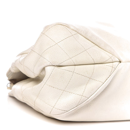 Chanel Caviar Quilted Timeless CC Bowler Bag White 9 of 18