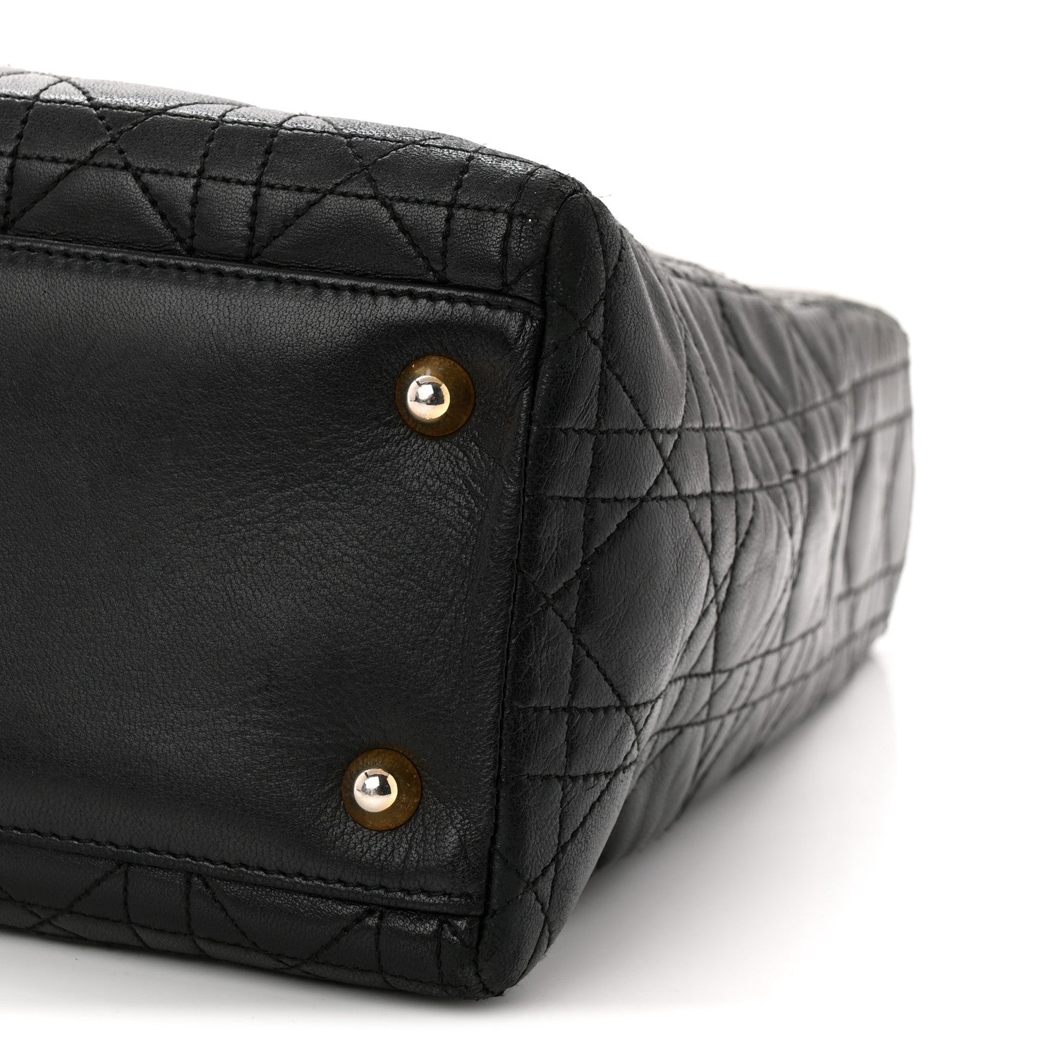 Christian Dior Lambskin Cannage Large Lady Dior Black 10 of 11
