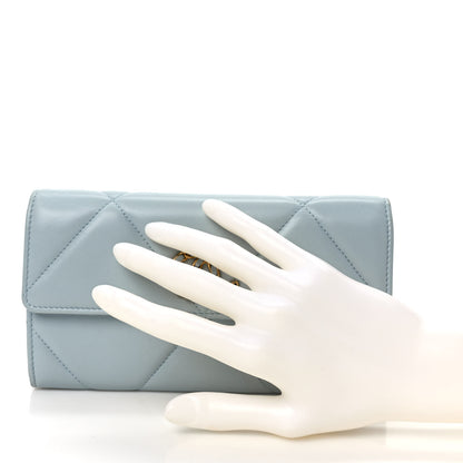 Chanel Lambskin Quilted Chanel 19 Flap Wallet Light Blue 2 of 8