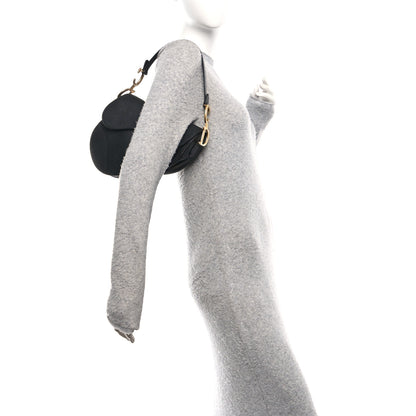 Christian Dior Grained Calfskin Saddle Bag Black 2 of 10
