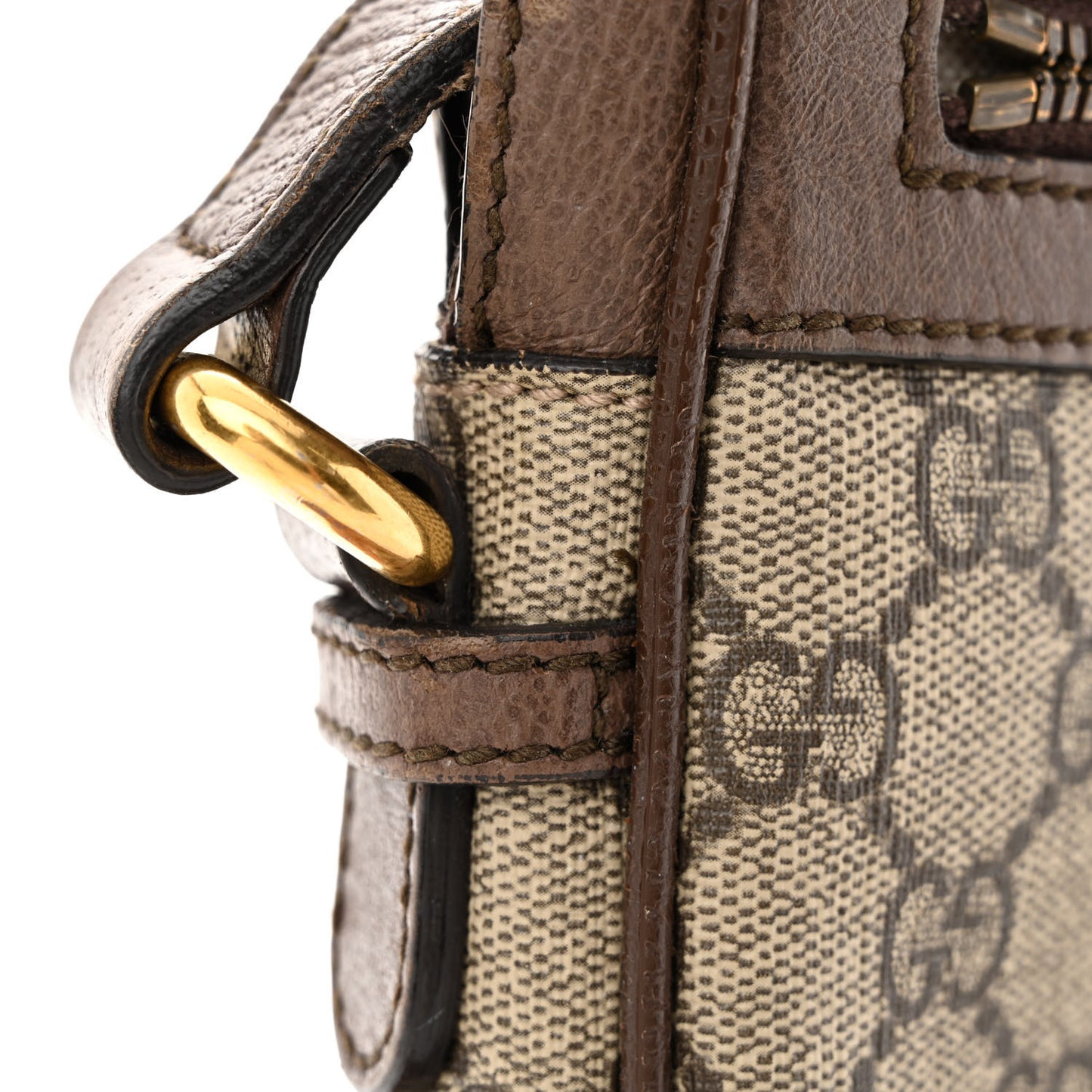 GG Supreme Monogram Web Small Ophidia Messenger Bag Brown