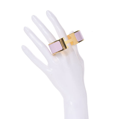 Hermes Enamel Wide Clic Clac H Bracelet PM Rose Dragee 2 of 4