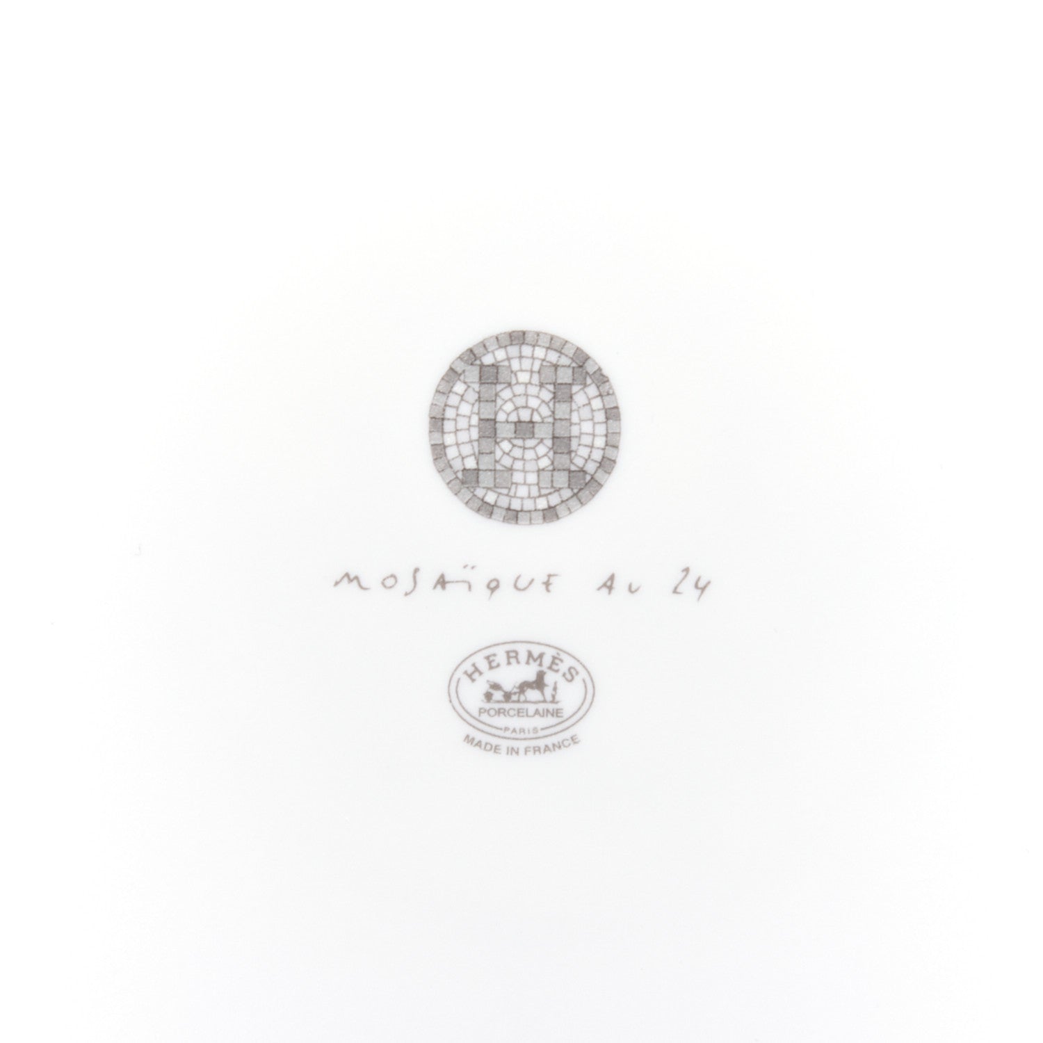 Hermes Porcelain Mosaique Au 24 Sushi Plate Platine 4 of 7