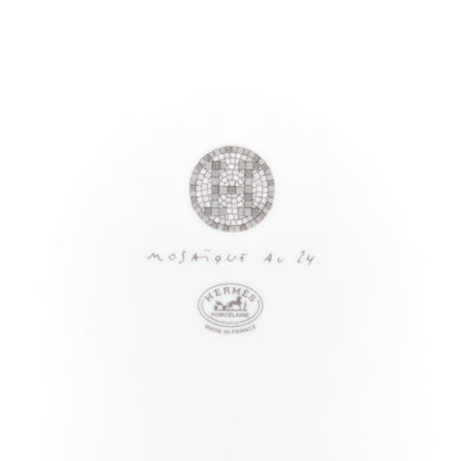 Hermes Porcelain Mosaique Au 24 Sushi Plate Platine 4 of 7