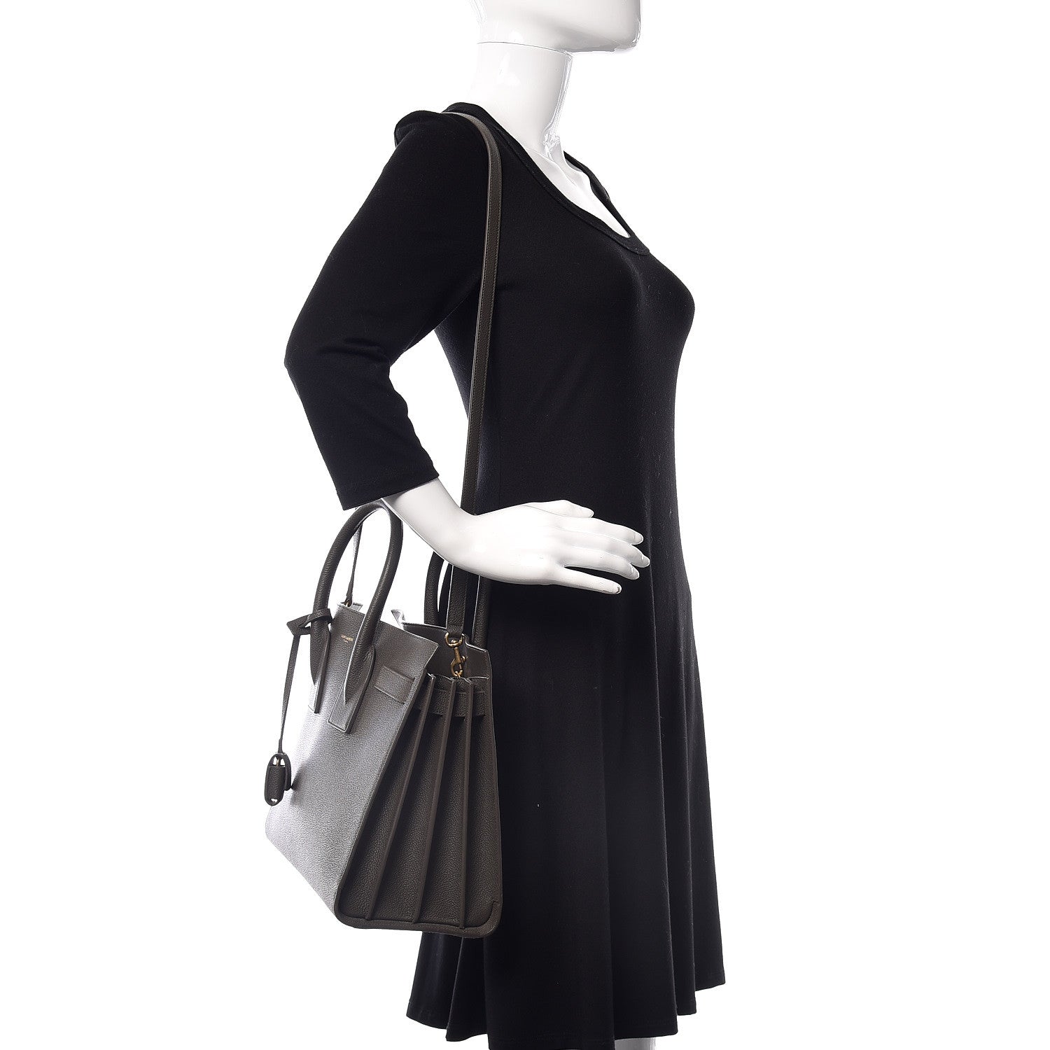 Saint Laurent Grained Calfskin Small Sac De Jour Earth 2 of 10